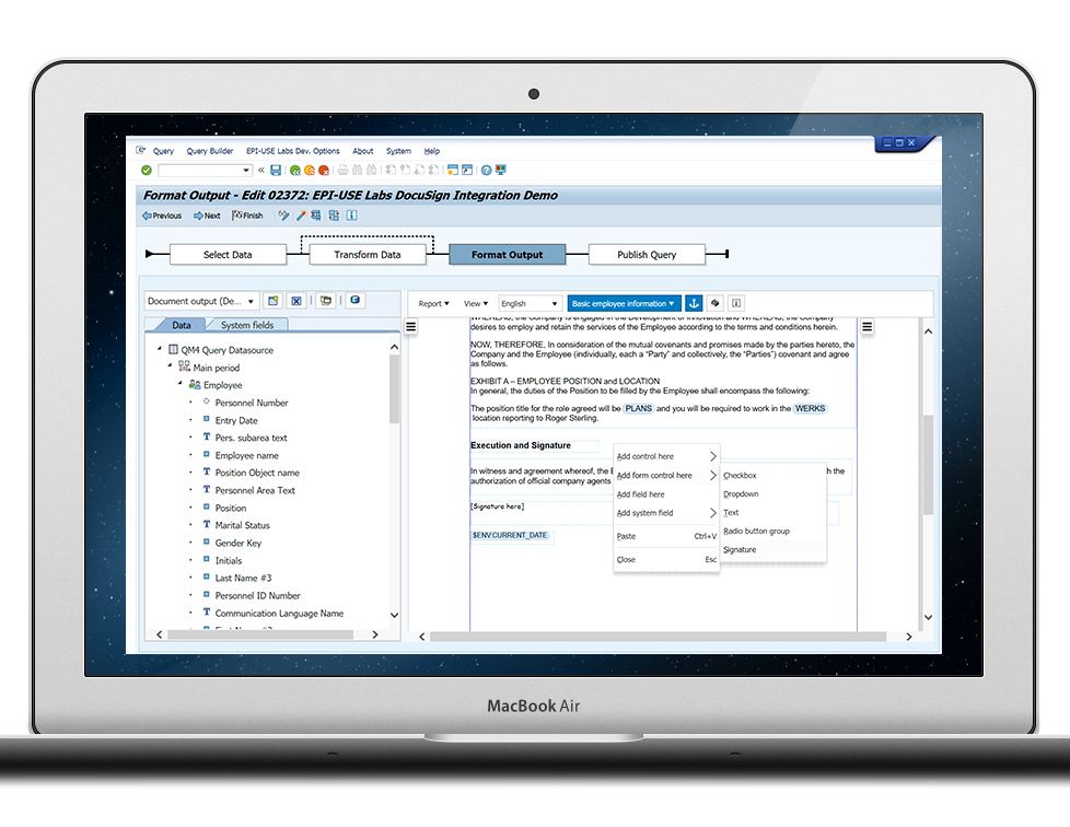 Capture Electronic Signatures on your SAP HCM Documents and Contracts